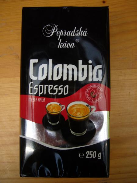 Popradská káva - Columbia Espresso mletá 250g